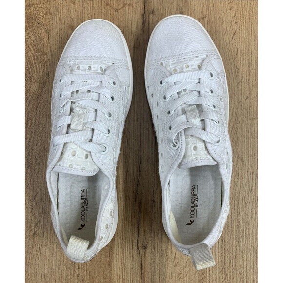 Koolaburra By UGG Kellen Shoes Women's 7.5 Off White Casual Low Sneakers 1097329 - Picture 12 of 16